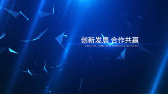 蓝色光线粒子科技点线文字标题片头AE模板-众图网