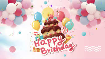 唯美清新生日主题庆祝动态背景视频AE模板-众图网