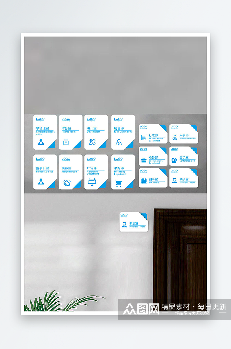科室牌亚克力牌模板素材