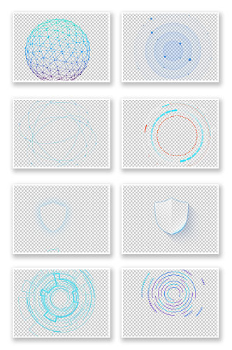 科技感边框png素材