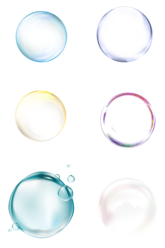 透明气泡水泡素材png
