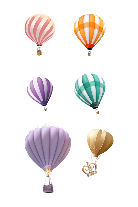 双11双12活动热气球装饰物png