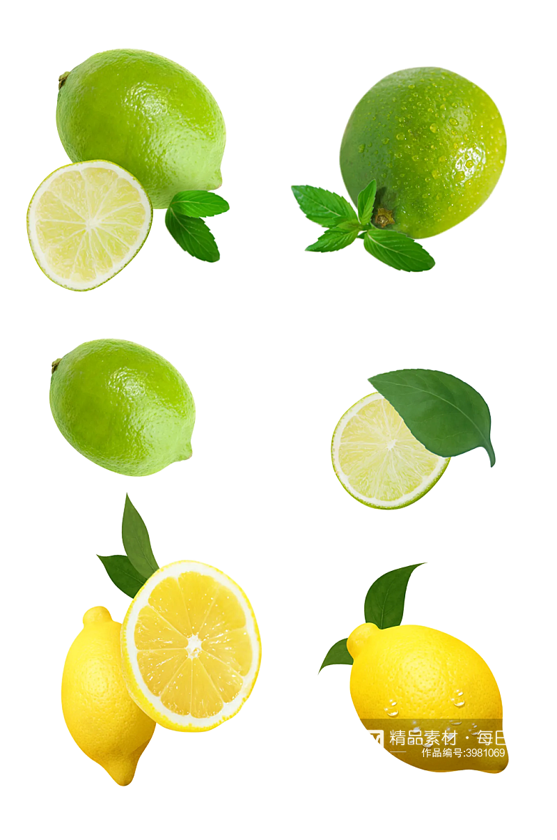 柠檬水果透明免扣素材png素材