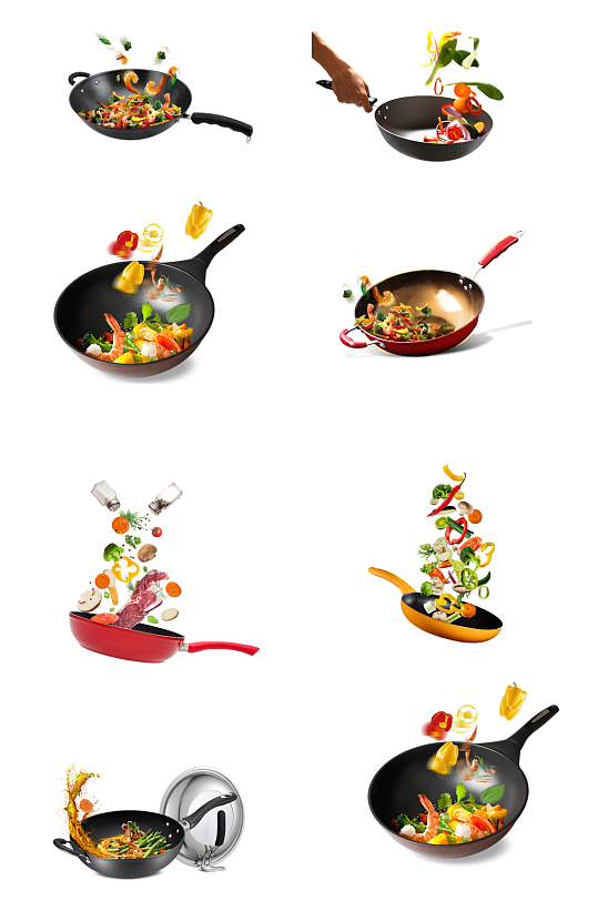 炒锅平底锅炒菜锅png