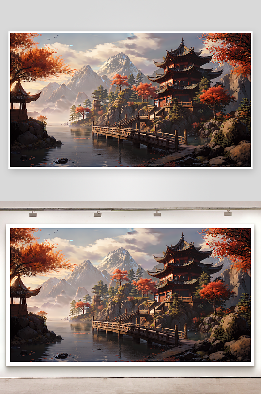 大氣古風(fēng)國風(fēng)建筑自然場景