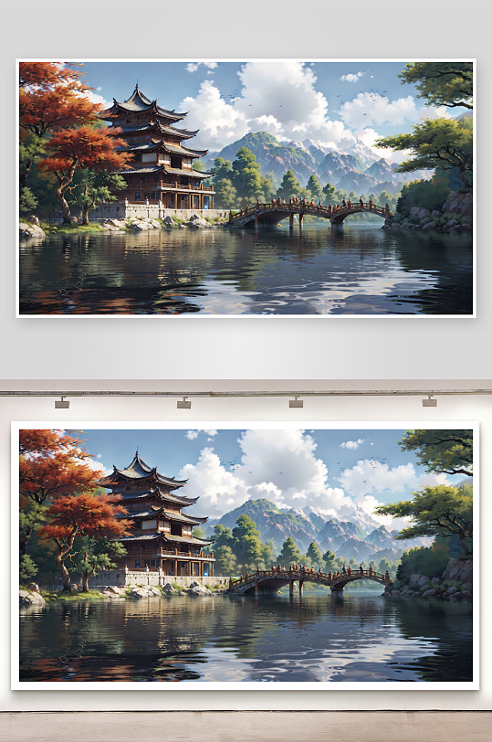 古風(fēng)國風(fēng)建筑自然場景