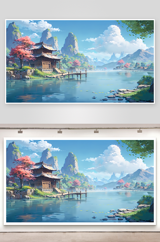 古風(fēng)國風(fēng)建筑自然場景