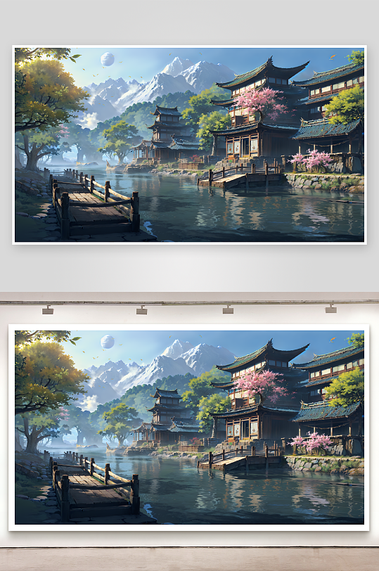 古風(fēng)國風(fēng)建筑自然場景