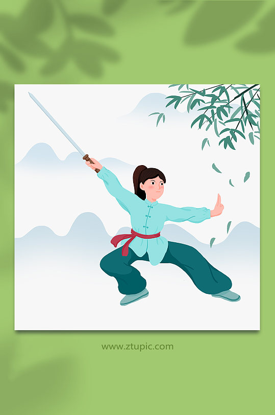 古风武术人物插画
