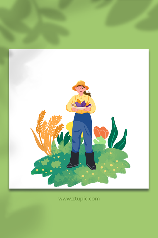 农民五一劳动节各职业元素-众图网