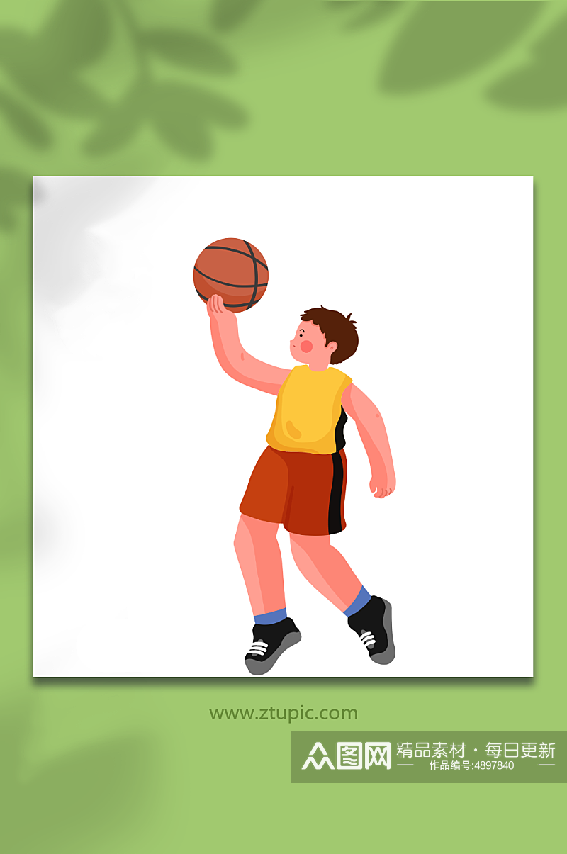 体育项目篮球运动人物元素插画素材