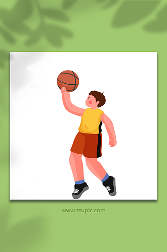 体育项目篮球运动人物元素插画