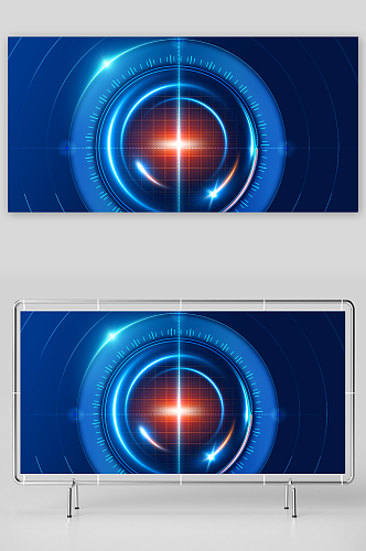 商务科技抽象光感镜头光晕年会背景