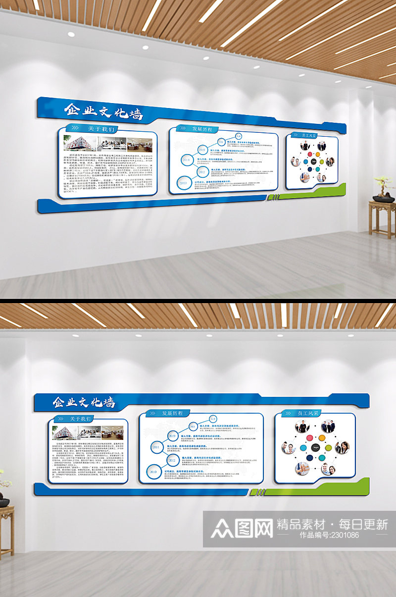 企业简介发展历程文化墙素材