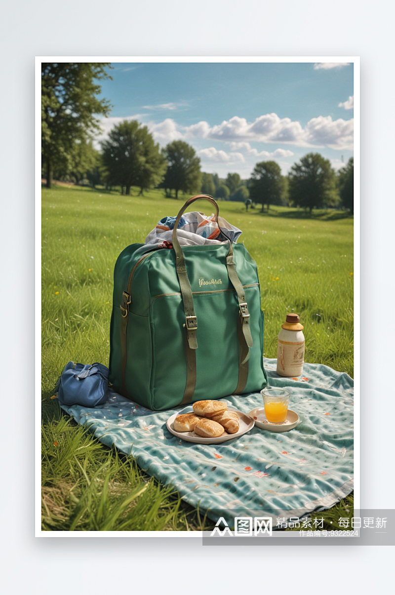 草地上的美好时刻夏季野餐体验素材