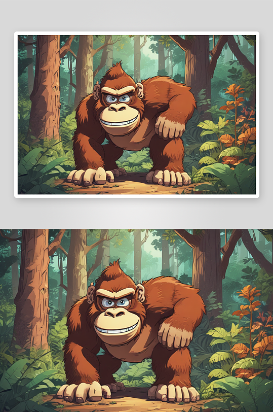 树林霸主之插画大猩猩