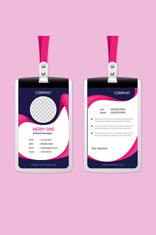 质感工作证图片-质感工作证设计素材-质感工作证模板下载-众图网