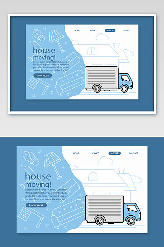 网站首页搬家货运landing页