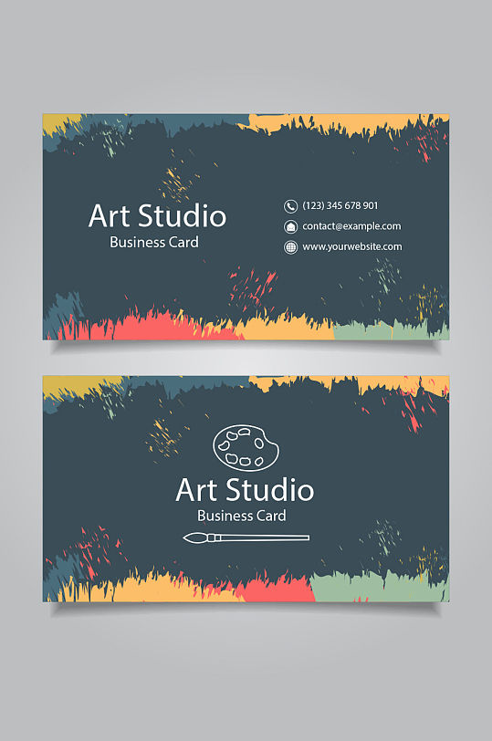 艺术工作室名片图片-艺术工作室名片设计素材-艺术工作室名片模板下载