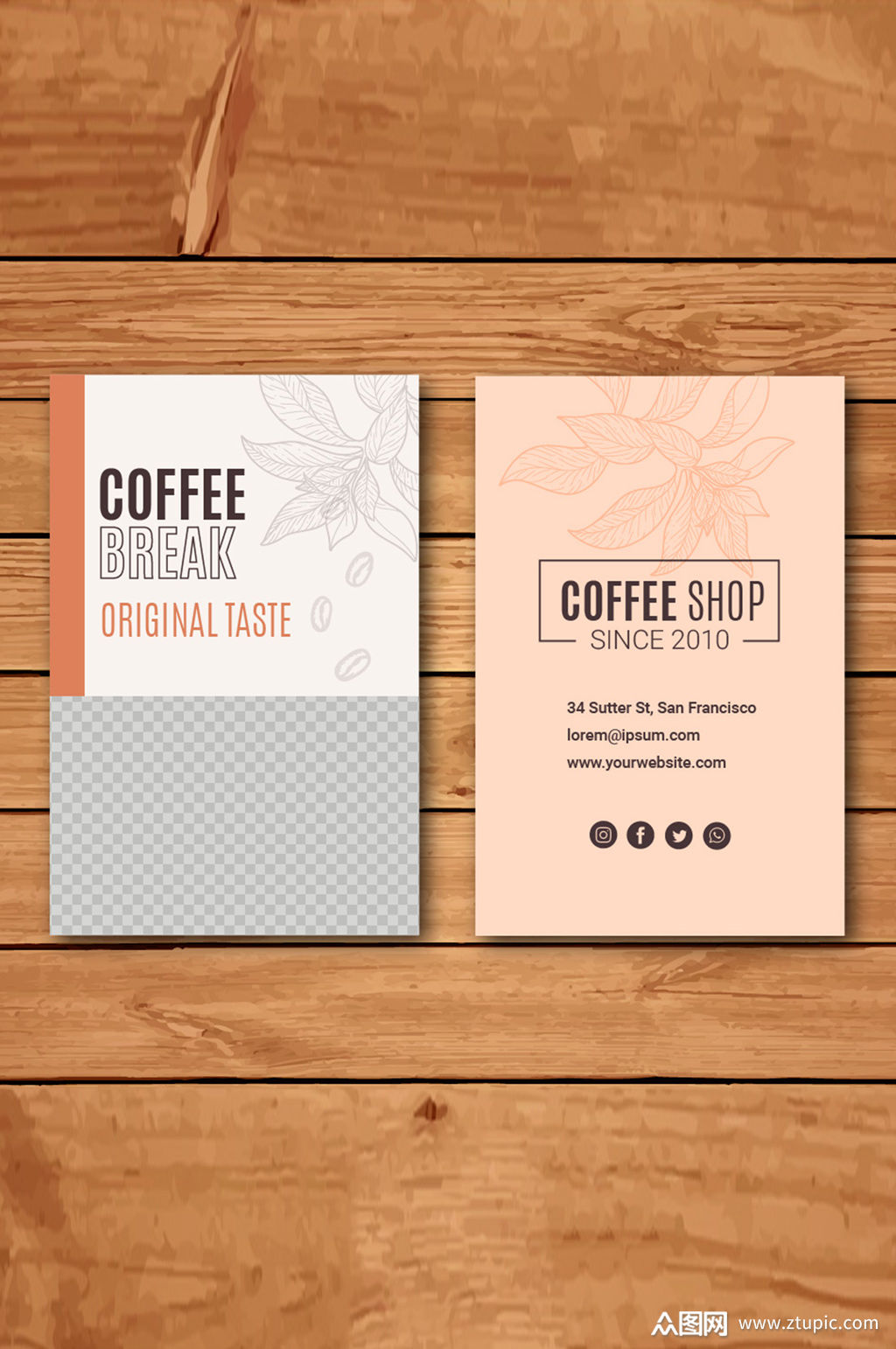 本作品是由众图网abcd上传的原创平面广告素材,适用于名片丨卡片设计