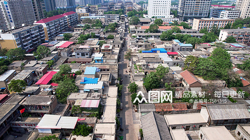 河北邯郸串城街历史文化街区航拍素材