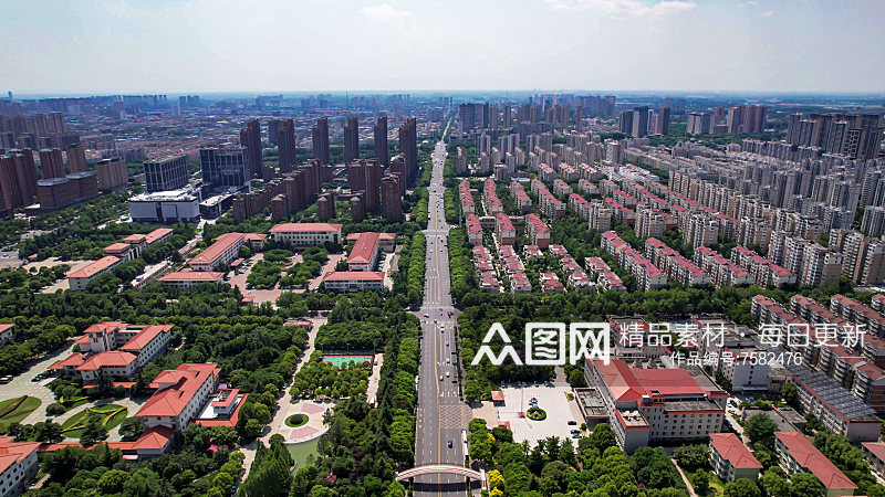 河南许昌城市建设高楼建筑素材