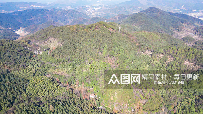 山川丘陵地貌4K航拍素材