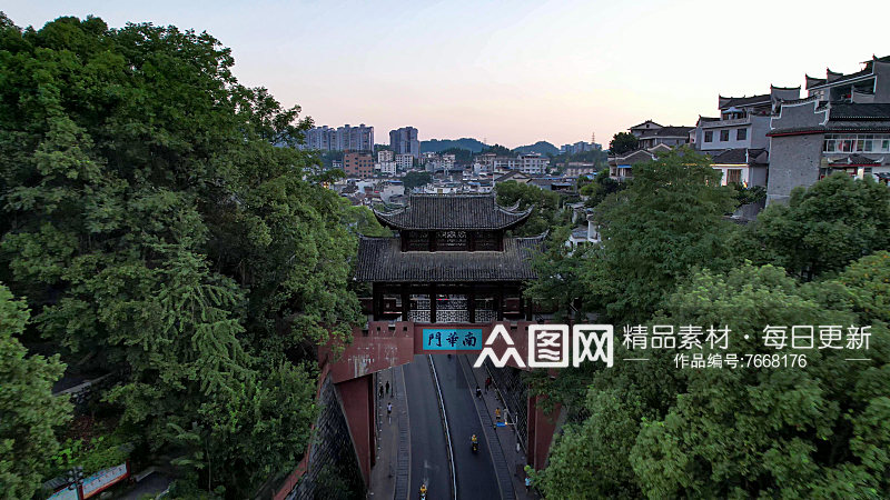 湖南湘西凤凰古城旅游景区素材