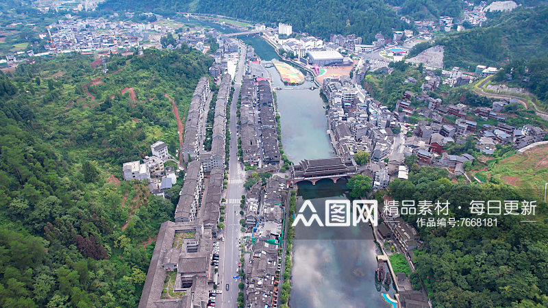 湖南湘西凤凰古城旅游景区素材