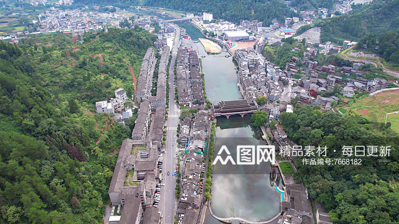 湖南湘西凤凰古城旅游景区素材