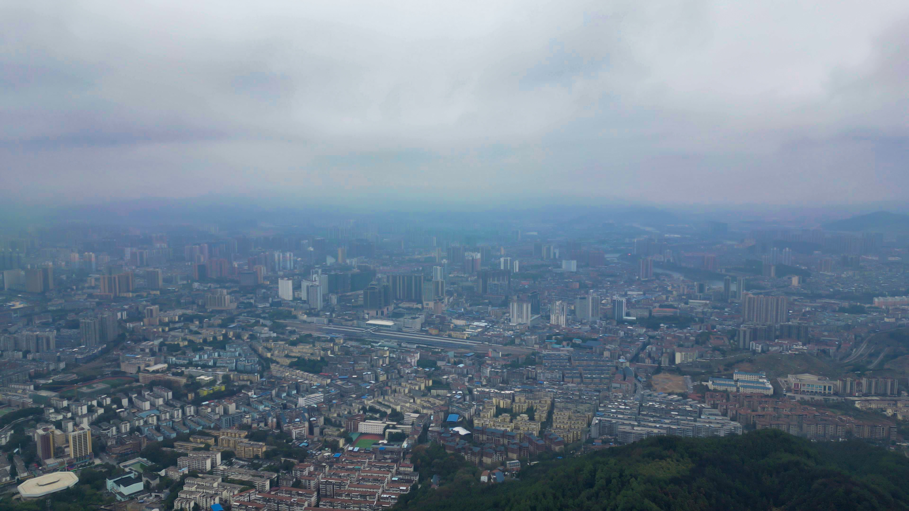 大自然山川丘陵高山森林植物航拍图素材
