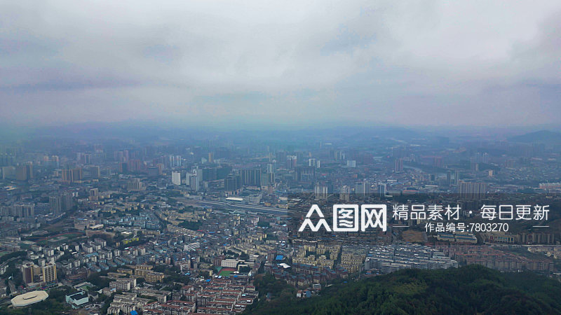 大自然山川丘陵高山森林植物航拍图素材