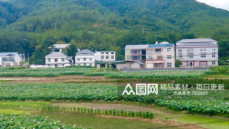 火车窗外风景交通运输风景摄影素材