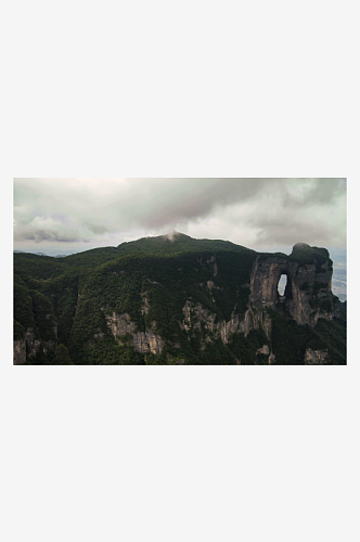 湖南张家界天门山5A景区航拍