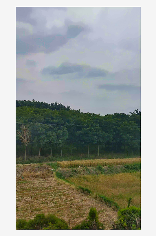 交通旅途火车窗外风景