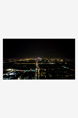 高空俯瞰苏州城市夜景灯光交通