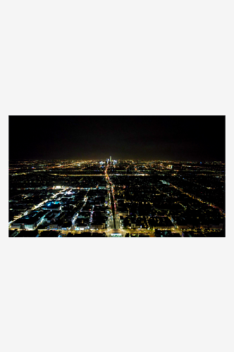 高空俯瞰苏州城市夜景灯光交通