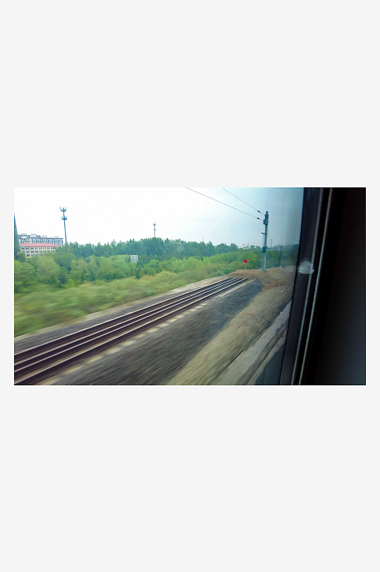 交通火车沿途火车窗外风景交通运输风景
