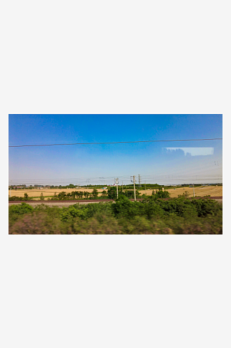 沿途火车窗外风景旅途风光实拍