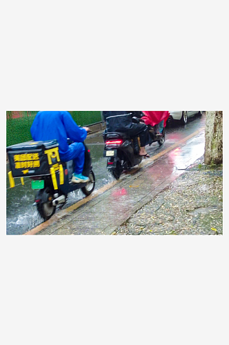 下雨素材素材雨水雨滴街道马路下雨