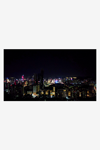 贵州贵阳城市夜景灯光航拍图