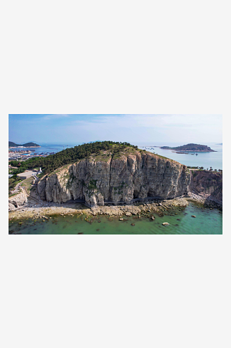 山东长岛旅游度假区九丈崖大海海洋悬崖焦石
