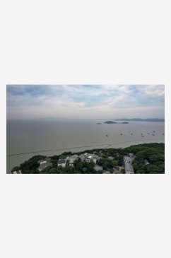 江苏无锡太湖鼋头渚风景区航拍图