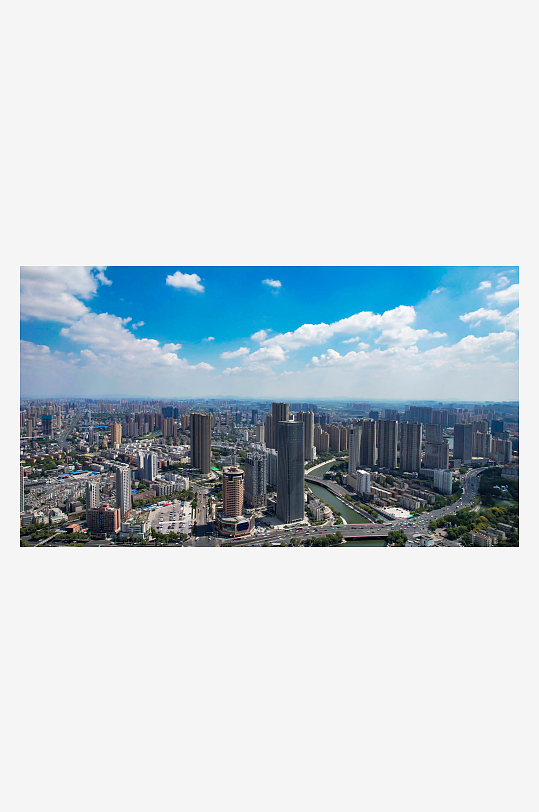 安徽合肥城市风光高楼建筑大景航拍图