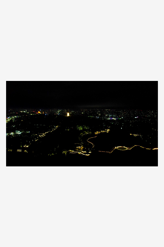 蚌埠城市夜景灯光航拍