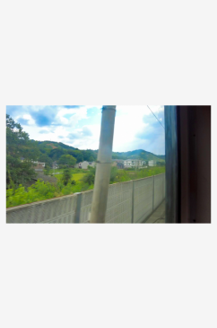 火车窗外风景交通运输风景摄影