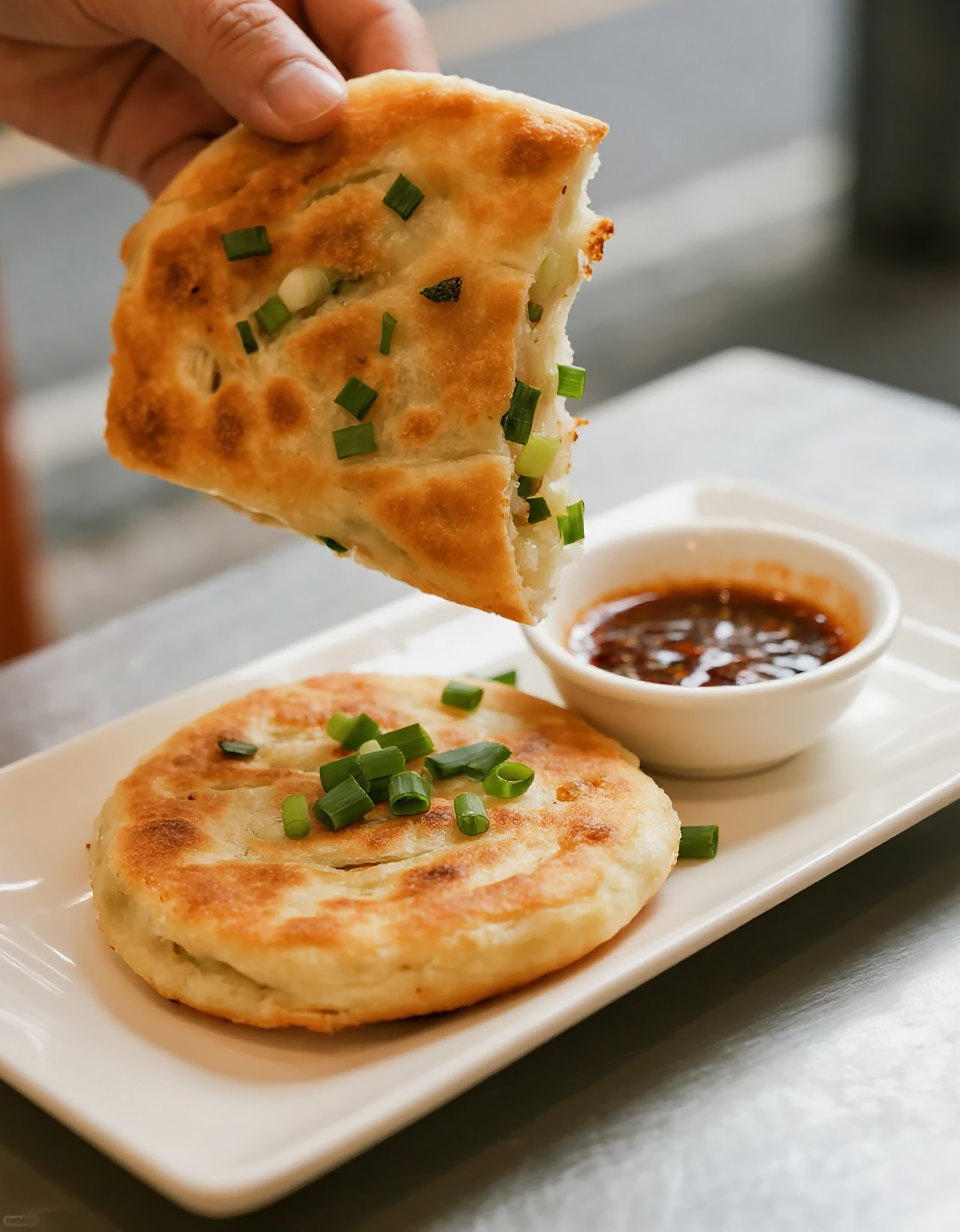 上海葱油饼美食图片素材