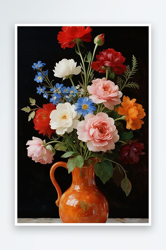 静物彩色陶瓷花卉图片素材-众图网