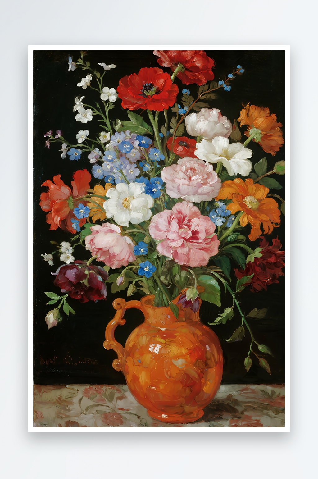 静物彩色陶瓷花卉图片素材素材