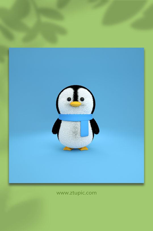 动物C4D卡通企鹅模型